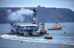 HMS Ark Royal Leaving Plymouth for the last time 22 Sept 1980.
