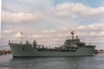 TIN WITH NAVY SHIP PHOTO,S