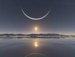 Moon and Sun at North Pole