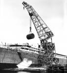 Britannic Boiler Hoisted