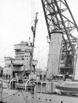 HMAS Australia Removing Foremast