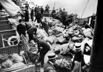 Mauretania Unloading Mailbags