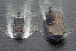 RFA Bayleaf (A 109) + USS Nassau (LHA 4)