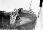 USS Washington Bow Damage