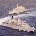 HMS Cumberland and HMS Cornwall