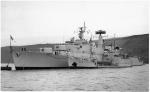 HMS DEVONSHIRE ALONGSIDE RFA BIRCHOL