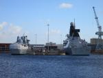 HM Ships Bristol and Dragon