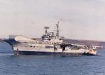 HMS HERMES R12 Plymouth Sound.
