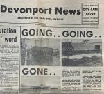 Caisson launch, Devonport, 1973.
