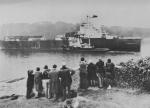 ATLANTIC CONVEYOR leaving Devonport..