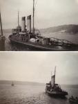 Tug RETORT leaving Devonport, 1952.